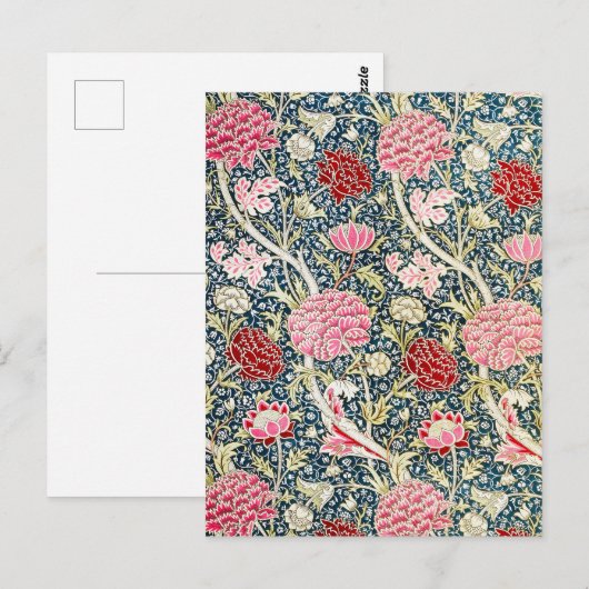 William Morris Cray  Bloesem Floral Design Briefkaart (Voorkant / Achterkant)