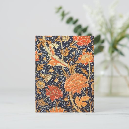 William Morris Cray Floral Art Nouveau Pattern Briefkaart (Staand voorkant)