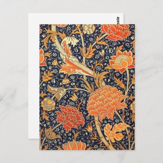 William Morris Cray Floral Art Nouveau Pattern Briefkaart (Voorkant / Achterkant)