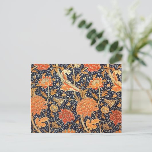 William Morris Cray Floral Art Nouveau Pattern Briefkaart (Staand voorkant)