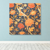 William Morris Cray Floral Art Nouveau Pattern Canvas Afdruk (Insitu (Houten vloer))