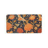 William Morris Cray Floral Art Nouveau Pattern Etiket (Voorkant)