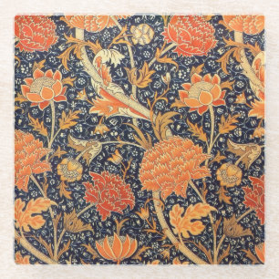 William Morris Cray Floral Art Nouveau Pattern Glazen Onderzetter