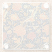William Morris Cray Floral Art Nouveau Pattern Glazen Onderzetter (Achterkant)