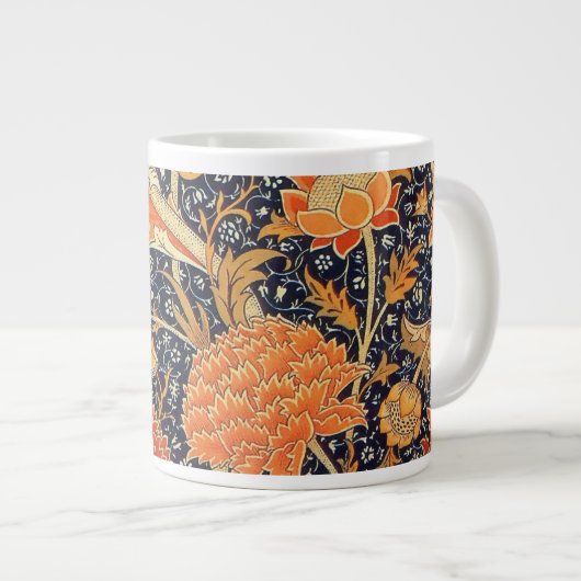 William Morris Cray Floral Art Nouveau Pattern Grote Koffiekop (Voorkant rechts)