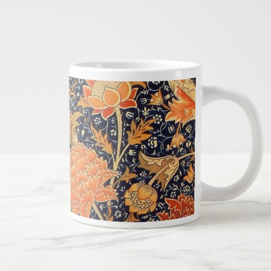 William Morris Cray Floral Art Nouveau Pattern Grote Koffiekop (Rechts)