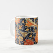 William Morris Cray Floral Art Nouveau Pattern Koffiemok (Voorkant links)