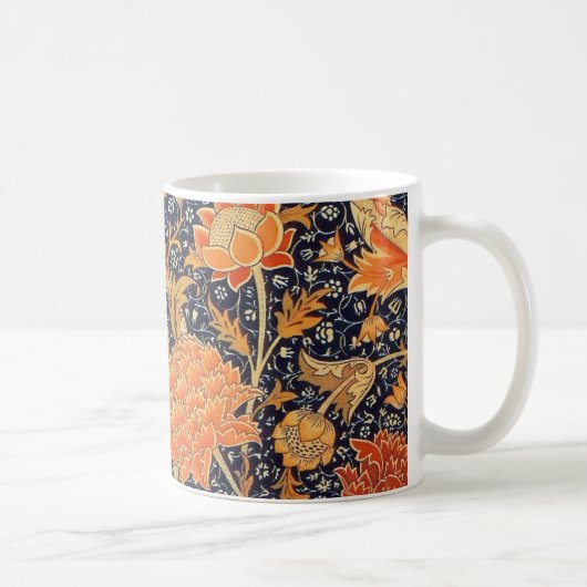 William Morris Cray Floral Art Nouveau Pattern Koffiemok (Rechts)