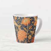 William Morris Cray Floral Art Nouveau Pattern Latte Mok (Rechterhoek)