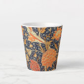 William Morris Cray Floral Art Nouveau Pattern Latte Mok (Voorkant)