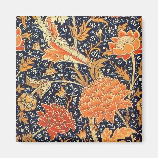 William Morris Cray Floral Art Nouveau Pattern Magneet (Voorkant)