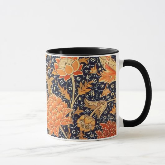 William Morris Cray Floral Art Nouveau Pattern Mok (Rechts)
