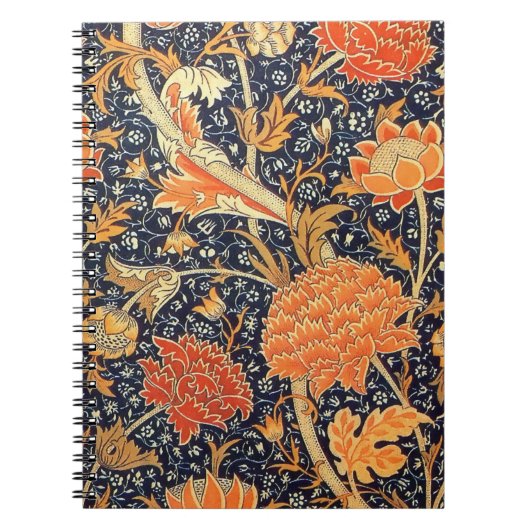 William Morris Cray Floral Art Nouveau Pattern Notitieboek (Voorkant)