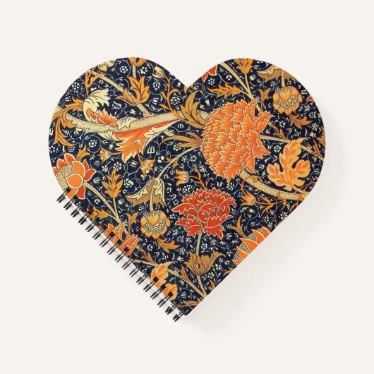 William Morris Cray Floral Art Nouveau Pattern Notitieboek (Voorkant)