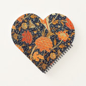 William Morris Cray Floral Art Nouveau Pattern Notitieboek (Achterkant)