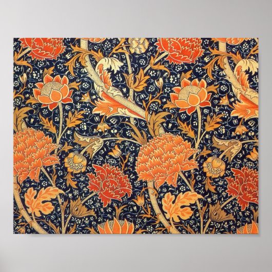 William Morris Cray Floral Art Nouveau Pattern Poster (Voorkant)
