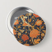 William Morris Cray Floral Art Nouveau Pattern Ronde Button 7,6 Cm (Voorkant /achterkant)