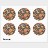 William Morris Cray Floral Art Nouveau Pattern Ronde Sticker (Vel)