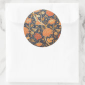 William Morris Cray Floral Art Nouveau Pattern Ronde Sticker (Tas)