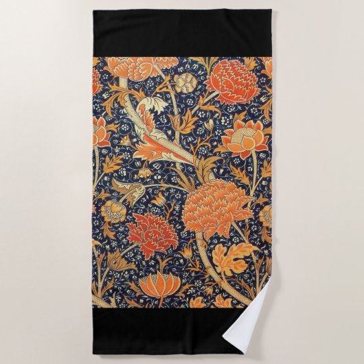 William Morris Cray Floral Art Nouveau Pattern Strandlaken (Voorkant)