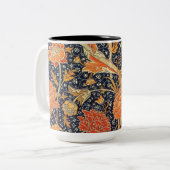 William Morris Cray Floral Art Nouveau Pattern Tweekleurige Koffiemok (Voorkant links)