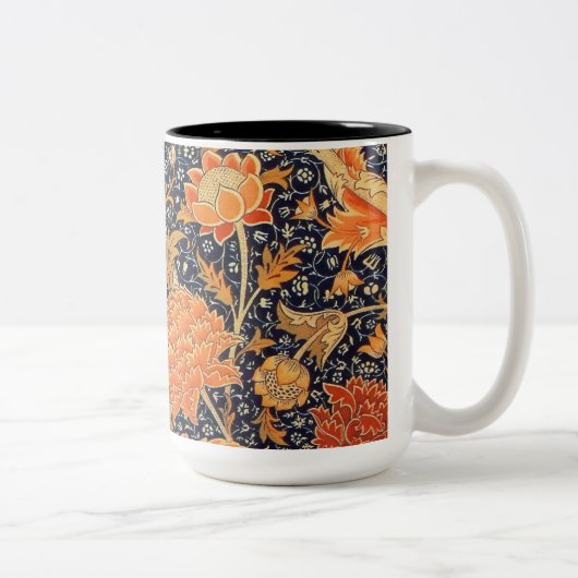 William Morris Cray Floral Art Nouveau Pattern Tweekleurige Koffiemok (Rechts)