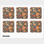 William Morris Cray Floral Art Nouveau Pattern Vierkante Sticker (Vel)