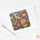 William Morris Cray Floral Art Nouveau Pattern Vierkante Sticker (Envelop)