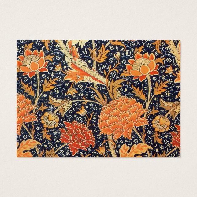 William Morris Cray Floral Art Nouveau Pattern Visitekaartje (Voorkant)