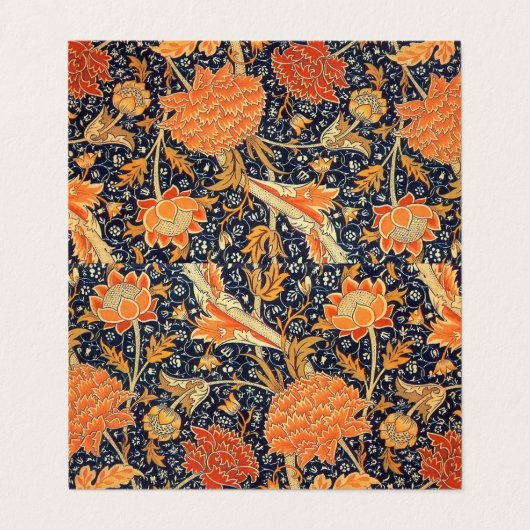 William Morris Cray Floral Art Nouveau Pattern Visitekaartje (Buitenkant ongevouwen)
