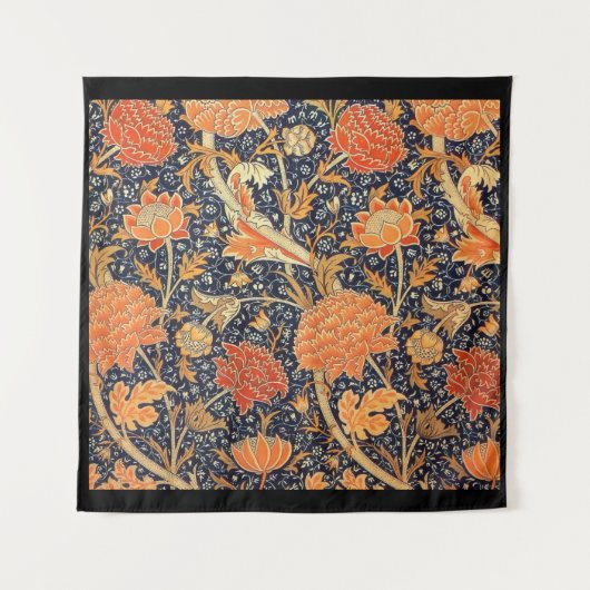 William Morris Cray Floral Art Nouveau Pattern Wandkleed (Voorkant)