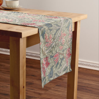 William Morris Cray  Roze Groene Bloemen Medium Tafelloper