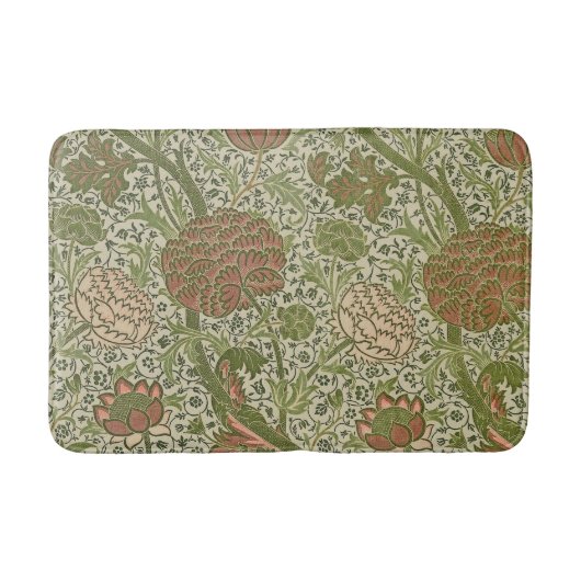 William Morris Cray Sage Bloem Bloemstuk Botanisch Badmat (Voorkant)
