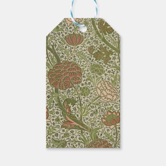 William Morris Cray Sage Bloem Bloemstuk Botanisch Cadeaulabel (Voorkant)