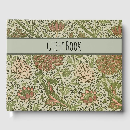 William Morris Cray Sage Bloem Bloemstuk Botanisch Gastenboek (Voorkant)