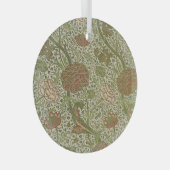 William Morris Cray Sage Bloem Bloemstuk Botanisch Glas Ornament (Voorkant Rechts)