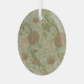 William Morris Cray Sage Bloem Bloemstuk Botanisch Glas Ornament (Voorkant links)