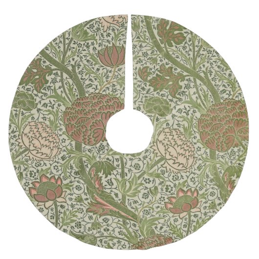 William Morris Cray Sage Bloem Bloemstuk Botanisch Kerstboom Rok (Voorkant)
