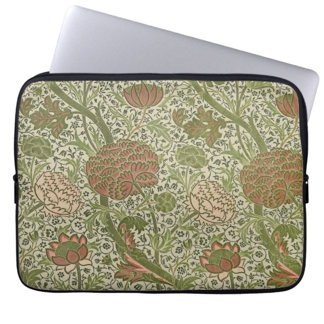 William Morris Cray Sage Bloem Bloemstuk Botanisch Laptop Sleeve (Voorkant)