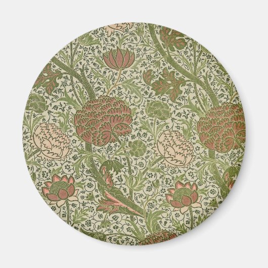 William Morris Cray Sage Bloem Bloemstuk Botanisch Magneet (Voorkant)