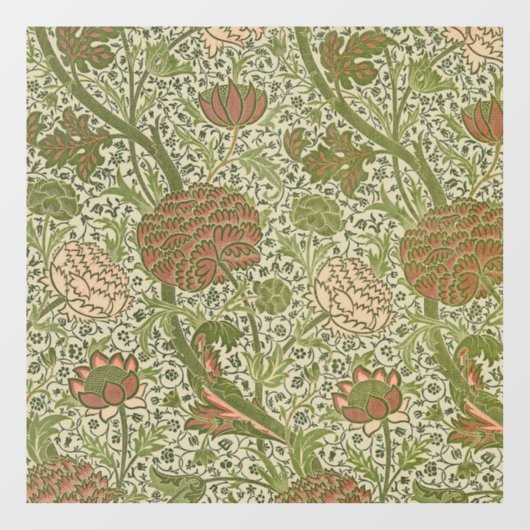 William Morris Cray Sage Bloem Bloemstuk Botanisch Raamsticker (Vel)