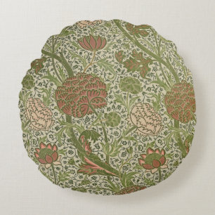 William Morris Cray Sage Bloem Bloemstuk Botanisch Rond Kussen
