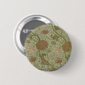 William Morris Cray Sage Bloem Bloemstuk Botanisch Ronde Button 5,7 Cm (Voorkant /achterkant)