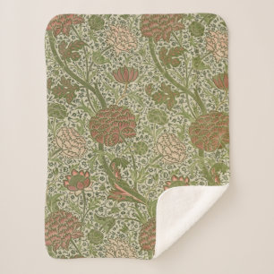 William Morris Cray Sage Bloem Bloemstuk Botanisch Sherpa Deken