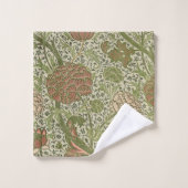 William Morris Cray Sage Bloemen Plantaardige Bad Handdoek (Wasdoekje)