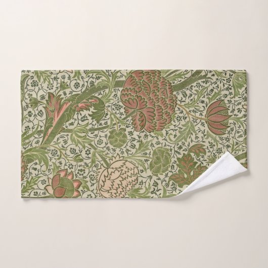 William Morris Cray Sage Bloemen Plantaardige Bad Handdoek (Handdoek)