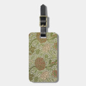 William Morris Cray Sage Bloemen Plantaardige Bagagelabel (Voorkant verticaal)