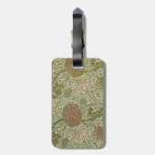 William Morris Cray Sage Bloemen Plantaardige Bagagelabel (Achterkant verticaal)