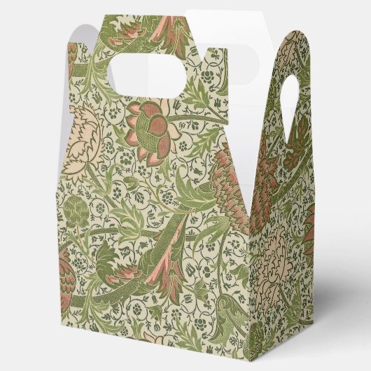 William Morris Cray Sage Bloemen Plantaardige Bedankdoosjes (Geopend)