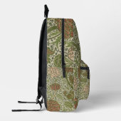 William Morris Cray Sage Bloemen Plantaardige Bedrukte Rugzak (Links)